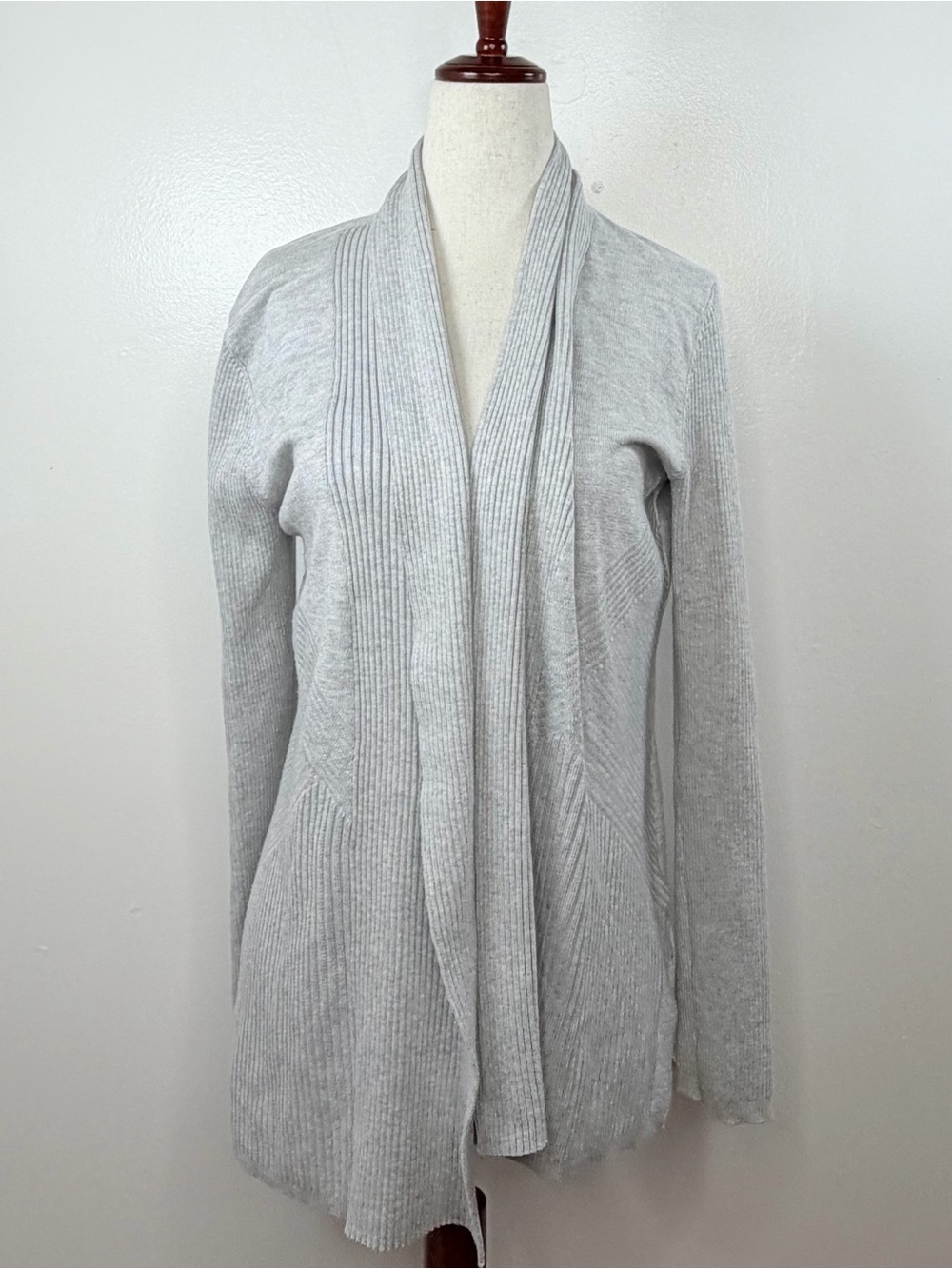 Cable & Gauge Ribbed Open Front Cardigan - Picture 2 of 8